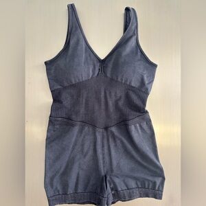 Charcoal Gray Athletic Bodysuit